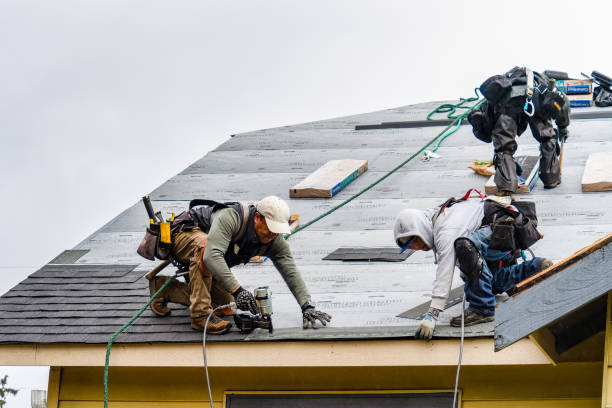 Professional Gutter Installation technician working in North Babylon, NY
